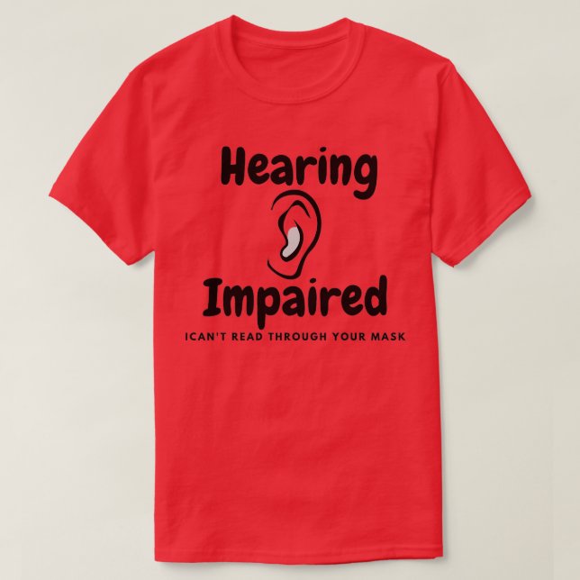 Camiseta Pegatina difícil de oír (Diseño del anverso)