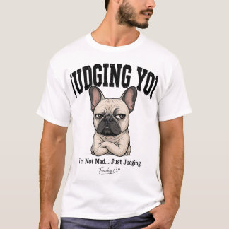Camiseta Pegatina divertida de Bulldog Francés que te juzga