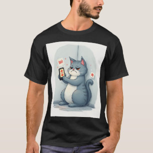 Camiseta Pegatina divertida de gato para evitar refrescar l