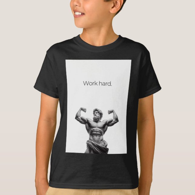 Camiseta Pegatina duro de trabajo1 (Anverso)