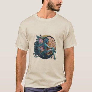 Camiseta Pegatina encantado de la luna de hadas desmontado