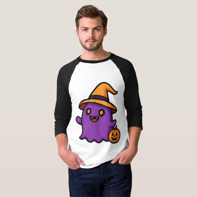 Camiseta Pegatina fantasma de Halloween (Anverso completo)