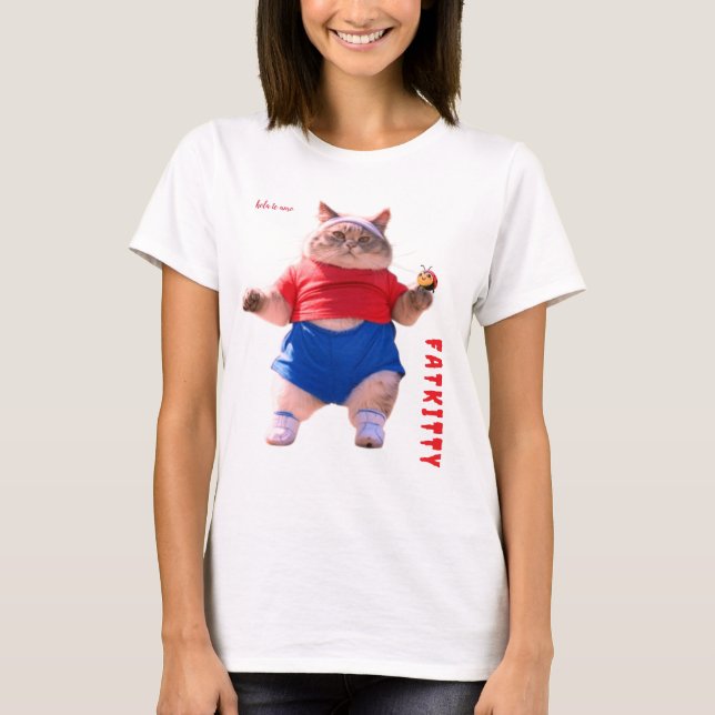 Camiseta Pegatina FAT KITTY (Anverso)