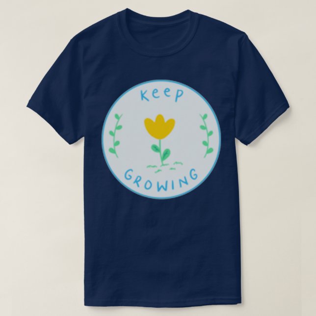 Camiseta Pegatina grande de Blue Keep Crecientes (Diseño del anverso)