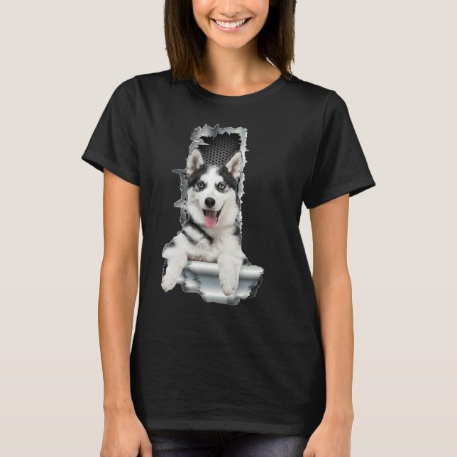Camiseta Pegatina Husky (Anverso)