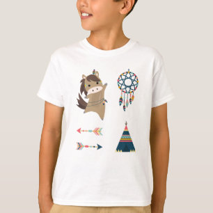 Camiseta Pegatina indio de caballos pone a prueba el sueño
