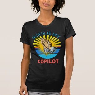 CAMISETA PEGATINA -JESUS ES MI COPILOTO