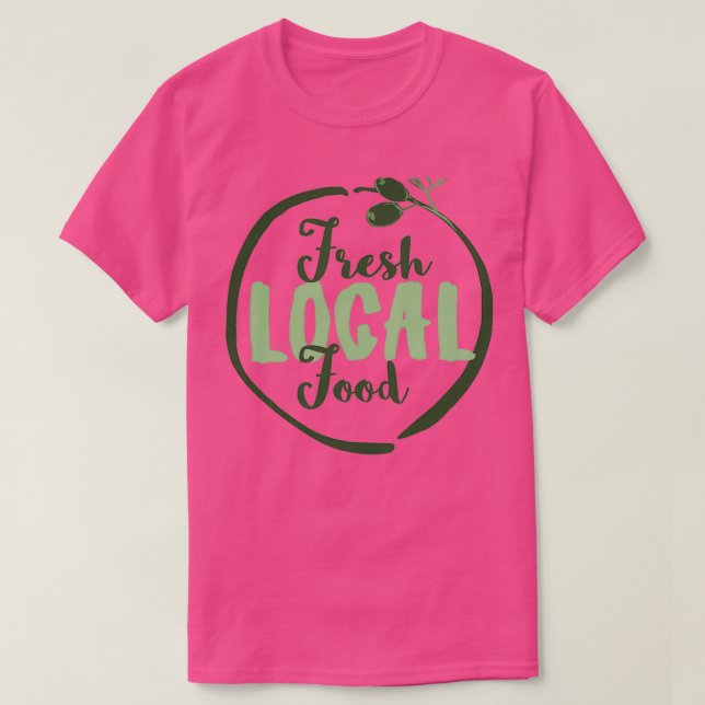 Camiseta Pegatina local de alimentos frescos (Diseño del anverso)