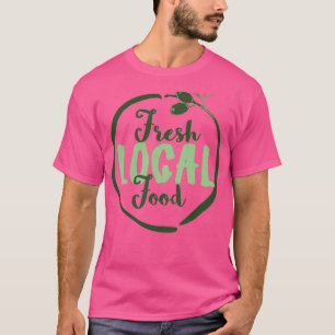 Camiseta Pegatina local de alimentos frescos