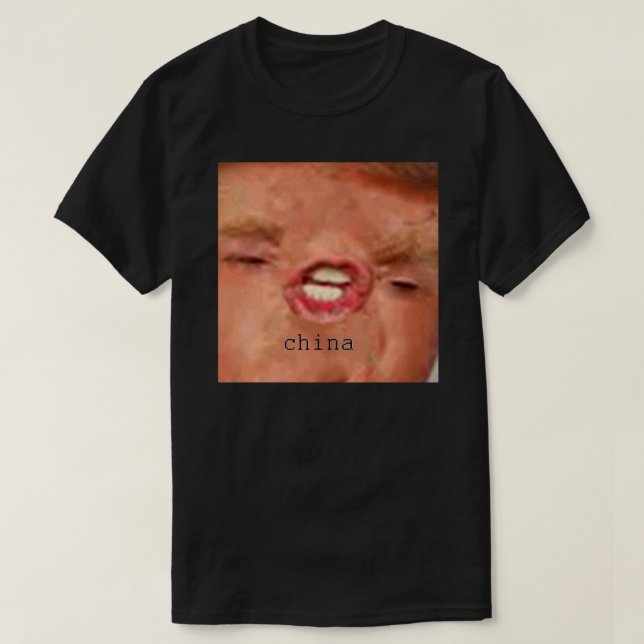 Camiseta Pegatina meme de Donald Trump en China (Diseño del anverso)