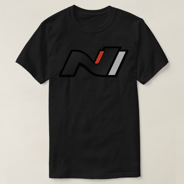 Camiseta Pegatina oscuro del logotipo de rendimiento Hyunda (Diseño del anverso)