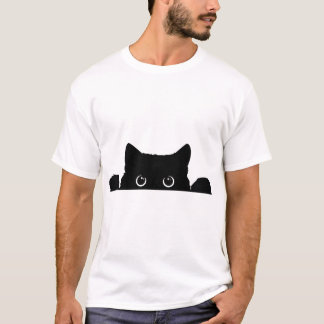 Camiseta Pegatina Peeking Cat