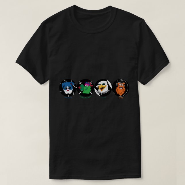 Camiseta Pegatina Philly Mascots (Diseño del anverso)