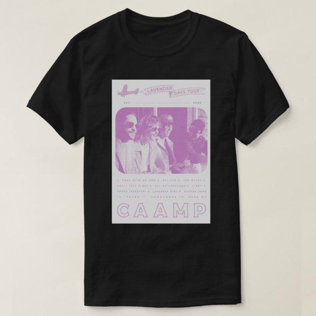 Camiseta Pegatina Poster de los días de Lavender de música  (Diseño del anverso)