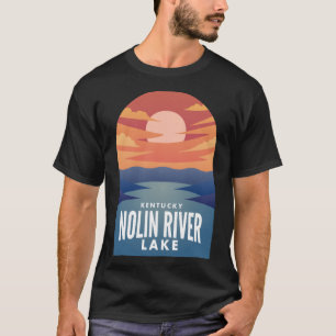 Camiseta Pegatina Retro Sunset de Nolin River Lake KY