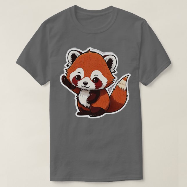 Camiseta Pegatina Smih Cute Redpanda (Diseño del anverso)