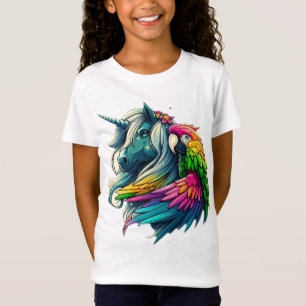 Camiseta Pegatina unicornio-loro de fusión encantado"