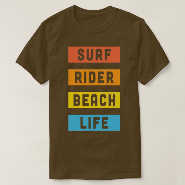 Camiseta Pegatina Vintage Surf Beach (Diseño del anverso)