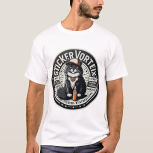Camiseta Pegatina Vortex Black Cat Logo Guay Streetwear Cat