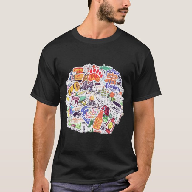 Camiseta Pegatinas de Campfire Nature Camping (Anverso)
