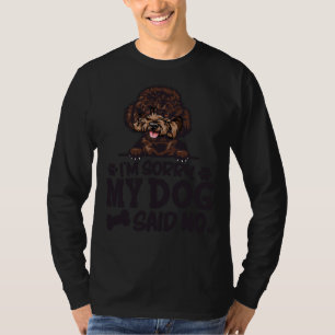 Camiseta Pegatinas De Cangrejo Lo Siento, Mi Perro Dijo No