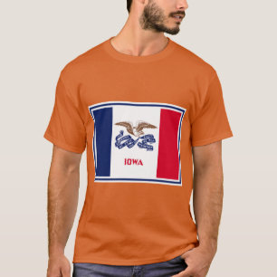 Camiseta Pegatinas de la bandera del estado de Iowa
