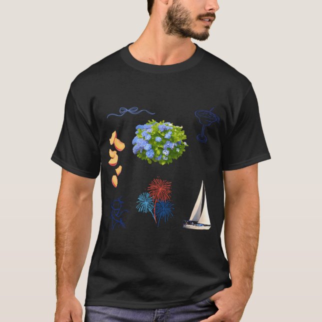 Camiseta Pegatinas de la playa de primos (Anverso)