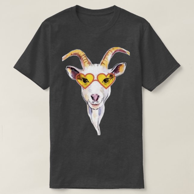 Camiseta pegatinas de moda de cabra (Diseño del anverso)