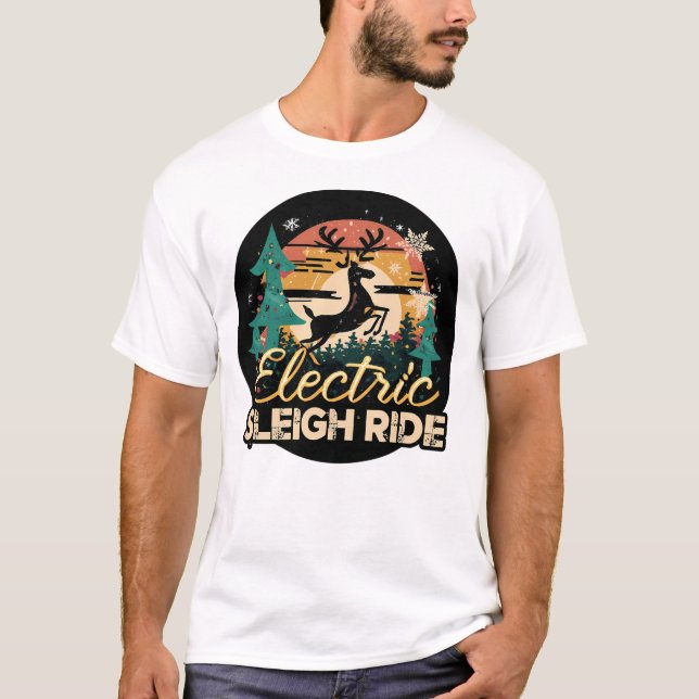 Camiseta Pegatinas de parachoques Tesla Para Navidades (Anverso)