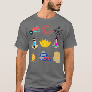 Camiseta Pegatinas de yoga de meditación