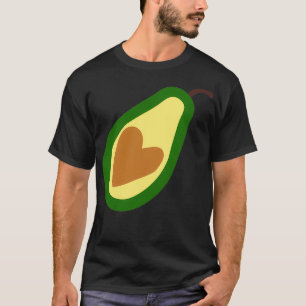 Camiseta Pegatinas del corazón del aguacate Vegan Healthy