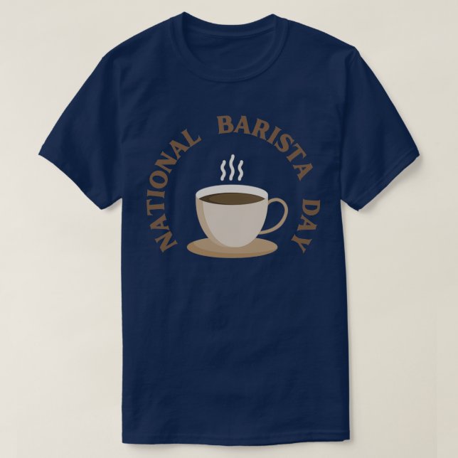 Camiseta Pegatinas del Día Nacional de la Barista y diseño (Diseño del anverso)
