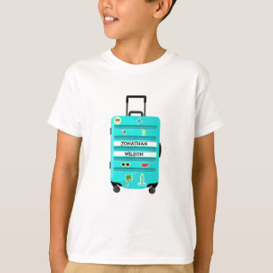 Camiseta Pegatinas Divertidas Viaje Equipaje de Niño