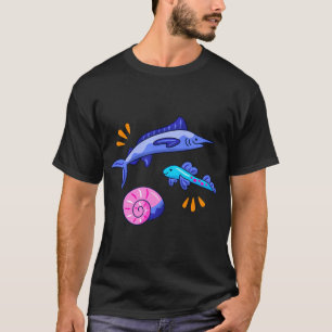 Camiseta Pegatinas holográficas de peces luchadores lindos,