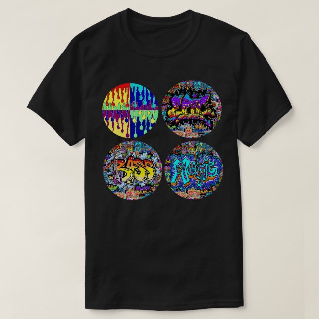 Camiseta pegatinas pegatinas graffiti fresco 1 (Diseño del anverso)