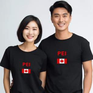Camiseta PEI Canadá Bandera canadiense color oscuro