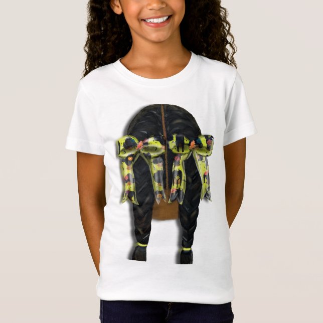 Camiseta Peinado Trenzas Con Cintas (Anverso)