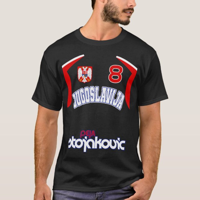 Camiseta Peja Stojakovic Retro Yugoslavia Euro Basketball F (Anverso)