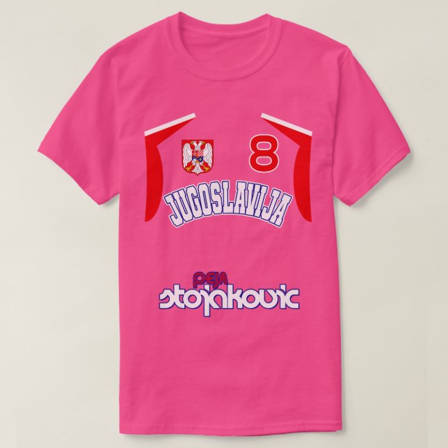 Camiseta Peja Stojakovic Retro Yugoslavia Euro Basketball F (Diseño del anverso)