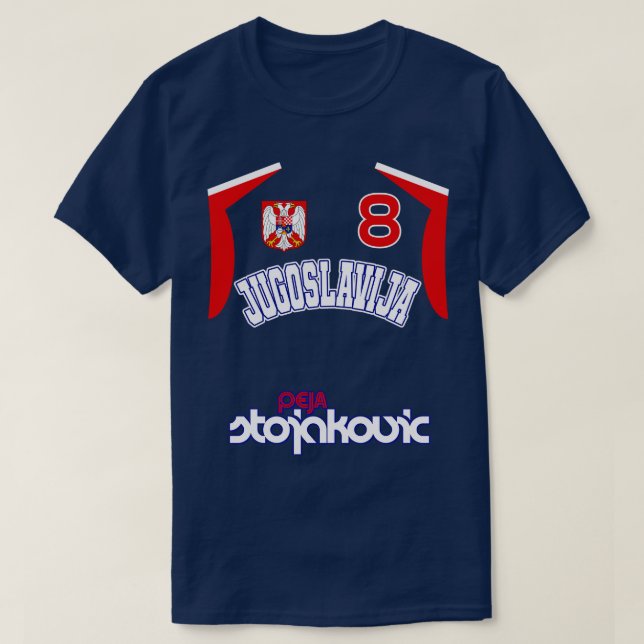 Camiseta Peja Stojakovic Retro Yugoslavia Euro Basketball F (Diseño del anverso)