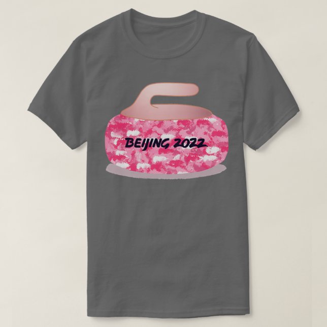 Camiseta Pekín 2022: Piedra de rizado del deporte invernal (Diseño del anverso)