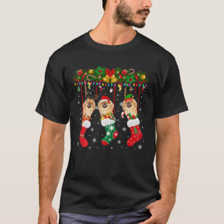 Camiseta Pekingese con reno negro de Santa ELF