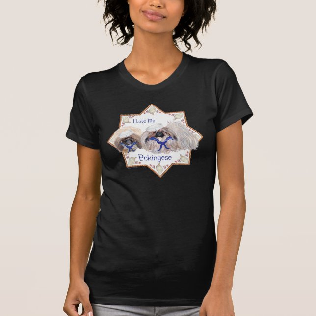 Camiseta Pekingese con trajes de marinero (Anverso)