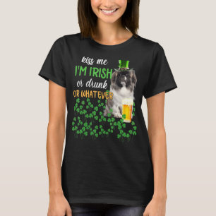 Camiseta Pekingese me besa, soy irlandés, ebrio o lo que se