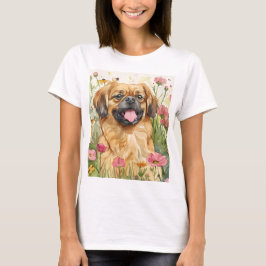 Camiseta Pekingese Mom Tee – Watercolor