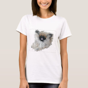 Camiseta Pekingese que vuela feliz
