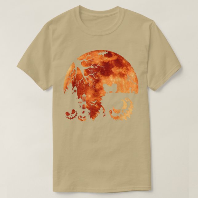 Camiseta Pekingese Y Moon Halloween Disstume Calabaza Perro (Diseño del anverso)