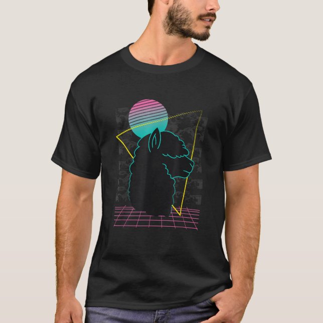 Camiseta Pelaca de llama de la discoteca retro (Anverso)