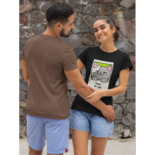 Camiseta Pelar con el amor un piñón con tema de gato y vibr