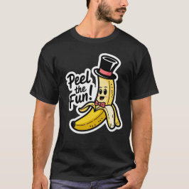 Camiseta pelar el divertido diseño creativo banana